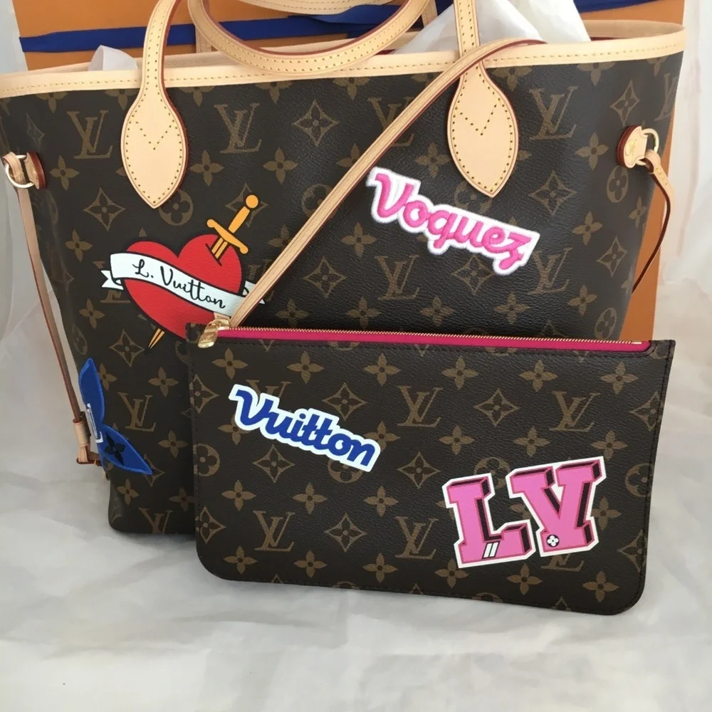 Sale Louis Vuitton Ltd. Ed. 2018 Patches Neverfull MM - Picture 1 of 8